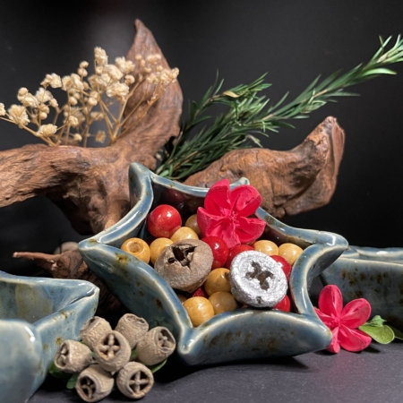 Ceramic star dish made by artist Kim Koehler perfect for tea light candles, trinkets, or as a small serving dish.