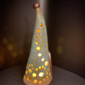Ceramic Gnome Luminary, by pottery Artist Kim Koehler