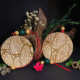 Ceramic Morel Mushroom Christmas ornament made by artist Kim Koehler
